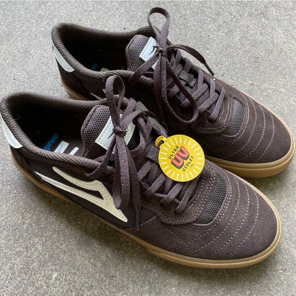 Lakai Cambridge Skate Shoe - Chocolate/Light Blue UV - Mens 7